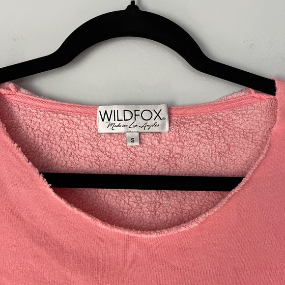 Wildfox Pullover Sweater with Stripes in Pink/White, Size Small - Picture 3 of 4